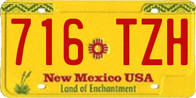 NM license plate 716TZH