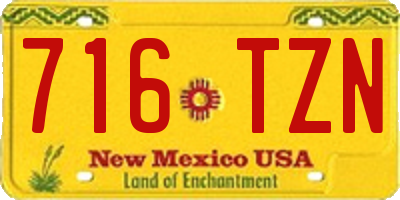 NM license plate 716TZN