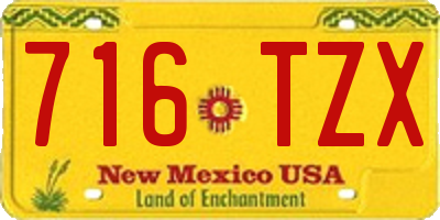 NM license plate 716TZX