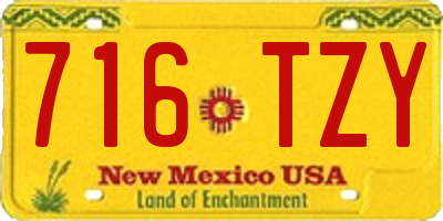 NM license plate 716TZY