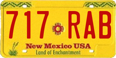 NM license plate 717RAB