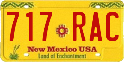 NM license plate 717RAC