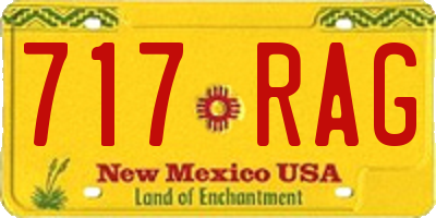 NM license plate 717RAG