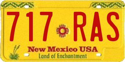 NM license plate 717RAS