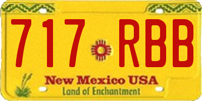 NM license plate 717RBB