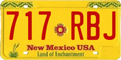 NM license plate 717RBJ