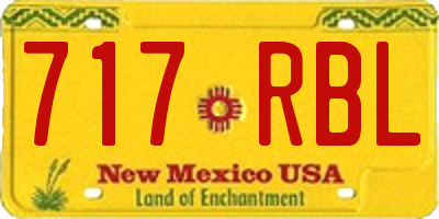 NM license plate 717RBL