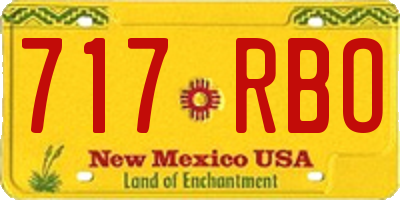 NM license plate 717RBO