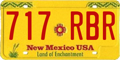 NM license plate 717RBR