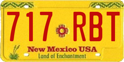 NM license plate 717RBT