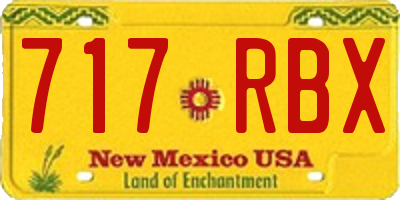 NM license plate 717RBX