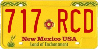 NM license plate 717RCD