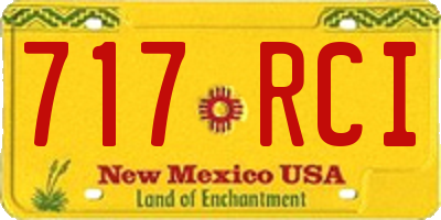 NM license plate 717RCI