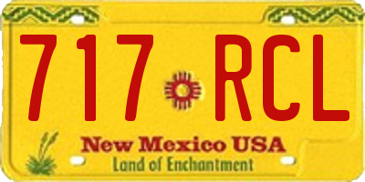 NM license plate 717RCL