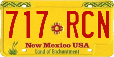 NM license plate 717RCN