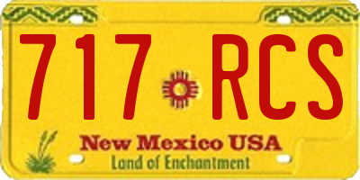 NM license plate 717RCS