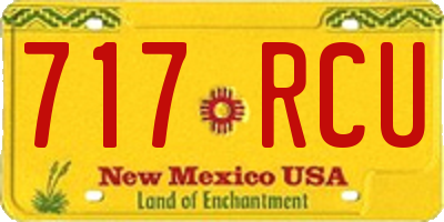 NM license plate 717RCU