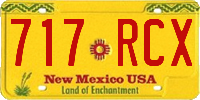 NM license plate 717RCX