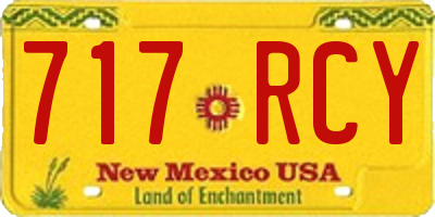 NM license plate 717RCY