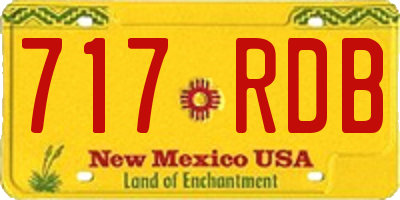 NM license plate 717RDB