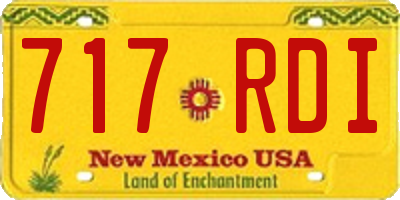 NM license plate 717RDI