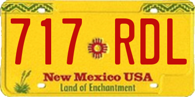 NM license plate 717RDL