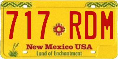 NM license plate 717RDM