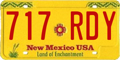 NM license plate 717RDY
