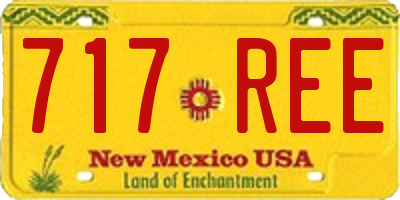 NM license plate 717REE