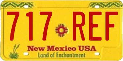 NM license plate 717REF