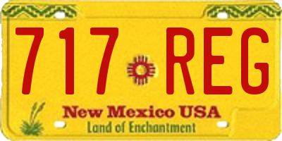 NM license plate 717REG