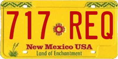 NM license plate 717REQ