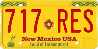 NM license plate 717RES