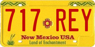 NM license plate 717REY
