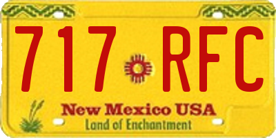 NM license plate 717RFC
