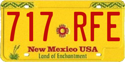 NM license plate 717RFE
