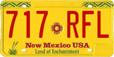 NM license plate 717RFL