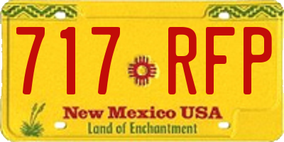 NM license plate 717RFP