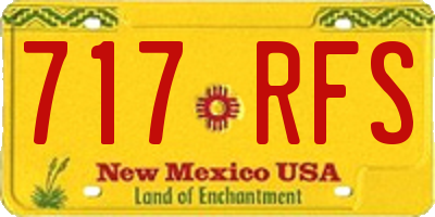 NM license plate 717RFS