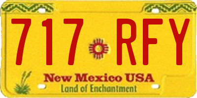 NM license plate 717RFY