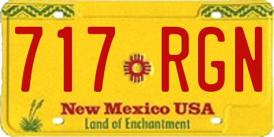 NM license plate 717RGN