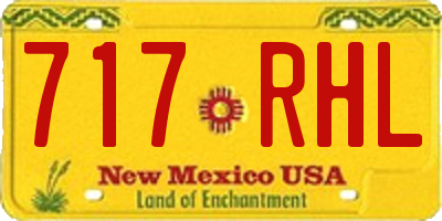 NM license plate 717RHL