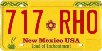 NM license plate 717RHO