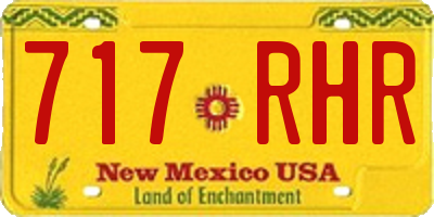 NM license plate 717RHR