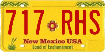 NM license plate 717RHS