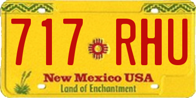 NM license plate 717RHU