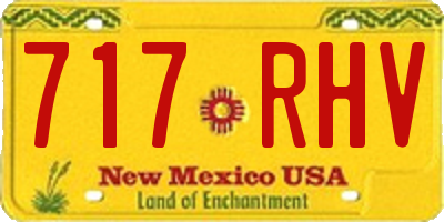 NM license plate 717RHV