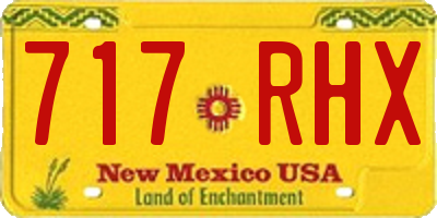 NM license plate 717RHX