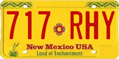 NM license plate 717RHY
