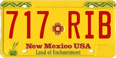 NM license plate 717RIB